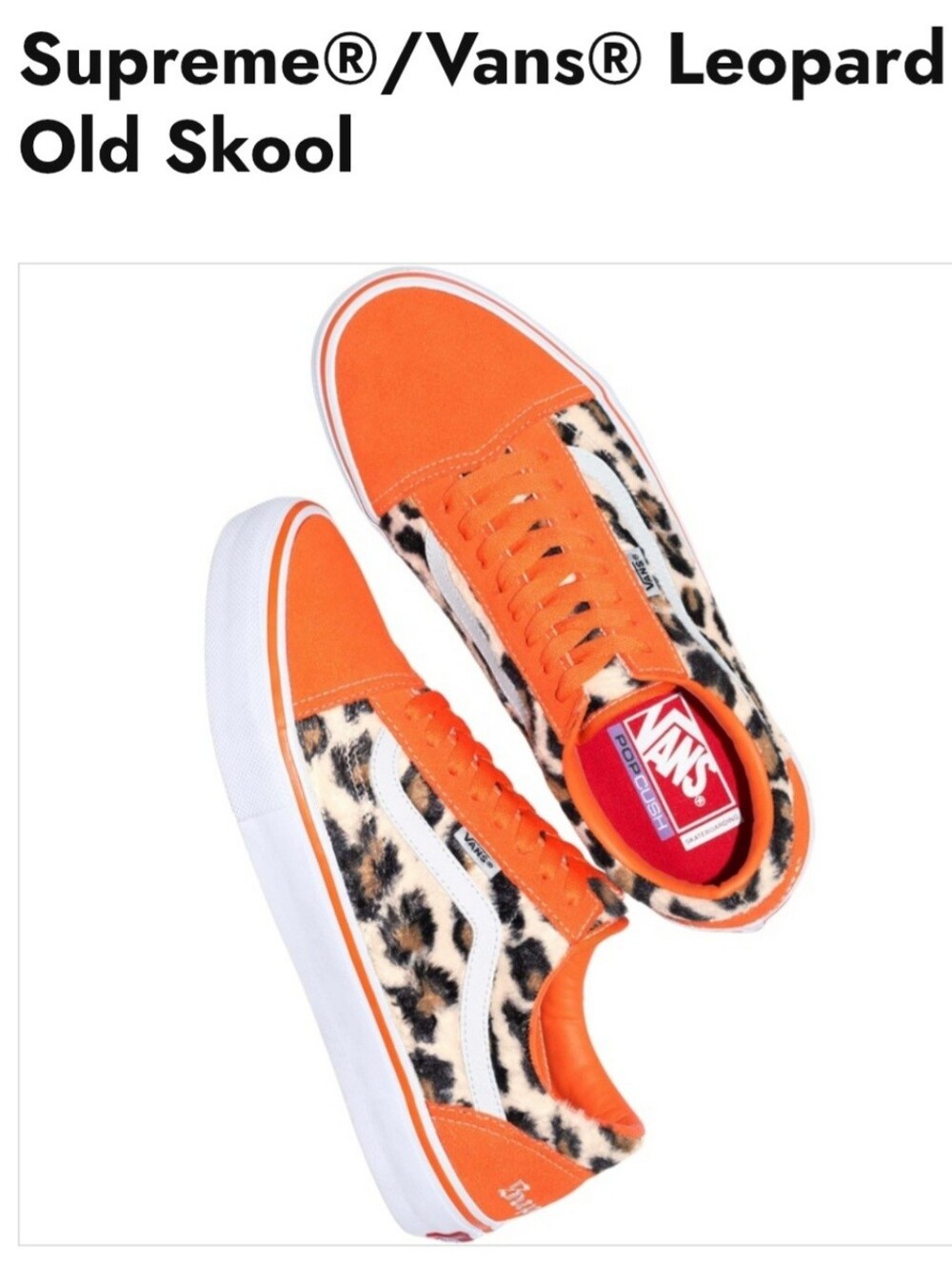 Vans X Supreme Skate Old Skool *FW23* *NWT*